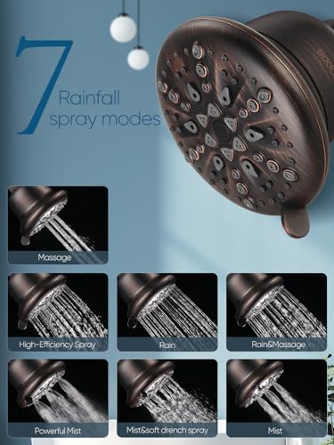 Cobbe Filtered Shower Head, 7 Modes High Pressure Shower Heads - Image 2