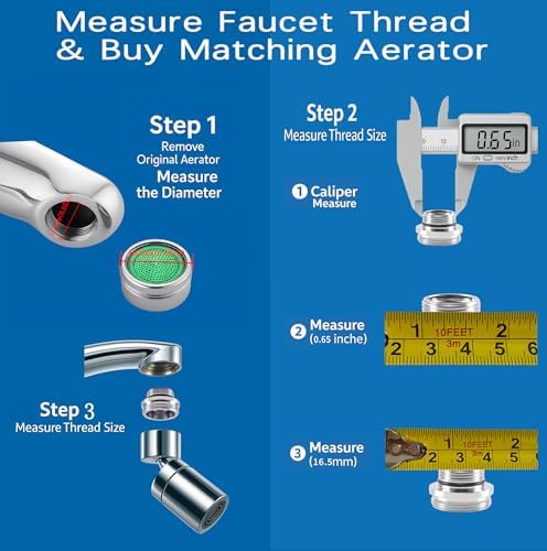 Faucet Aerator Adapter, M16.5 Male to 55/64" Male Adapter(M16.5-M22) - Image 3