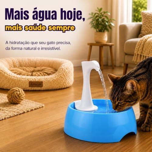 Aqua First Pet Water Fountain – Automatic Water Dispenser for Dogs, Cats, and Small Pets – Indoor Hydration Bowl – 1.2L/42 fl oz – Blue - Image 6