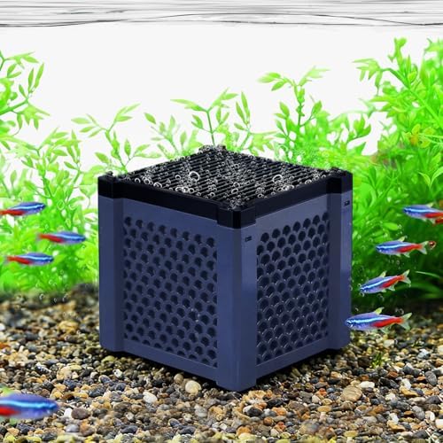 Pure Cube Water Trough Filter 2.0 Super‑Strong Filtration Aquarium Water Trough Activated Carbon Purifier Cube for Horse, Livestock, Fish Tanks & Ponds,Blue，for 20 Gallons Tank by FKSC