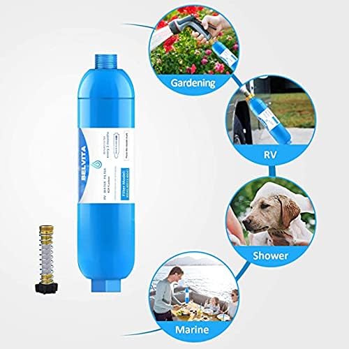 BELVITA RV Inline Water Filter with 90 Degree Elbow and Flexible Hose - Image 6