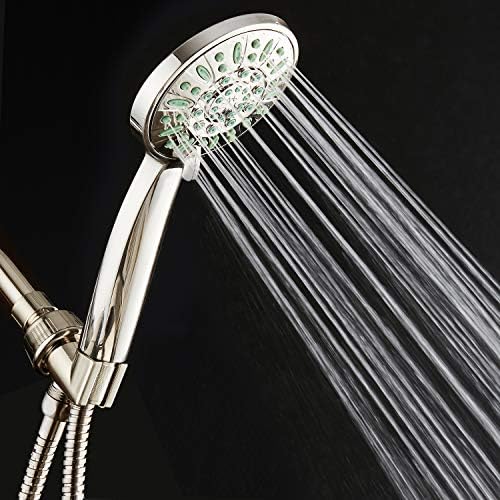AquaDance Antimicrobial/Anti-Clog High-Pressure 6-setting Hand Shower, Microban Nozzle Protection from Growth of Mold, Mildew & Bacteria for Stronger Shower! Brushed Nickel Finish - Image 4