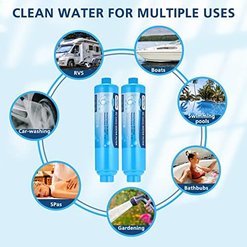 2-Pack Advanced RV Inline Water Filter with Flexible Hose Protector - Image 4