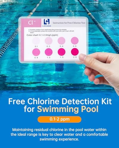 LOHAND Free Chlorine Test Kit, 50 Tests,0.1-2 ppm Measurement Range - Image 2