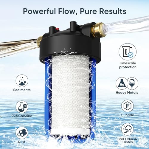 Whole House Water Softener Alternative, 4-Layer Scale Prevention Filter with 25,000 Gallons Capacity, Reduces Chlorine and Prevents Scale Buildup on Shower Head, Dishwasher, and More - Image 3