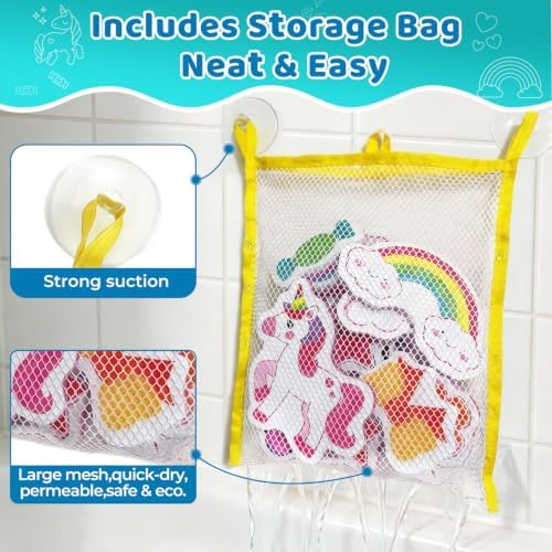 Baby Bath Toys for Kids Ages 1-3, 16PCS Unicorn Foam Bath Toys - Image 5