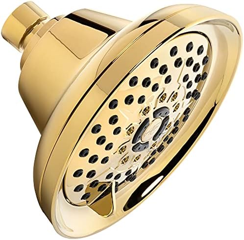 Aqua Elegante Massage Shower Head With Mist - 2.5 GPM - Polished Brass by AquaElegante