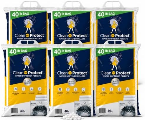 (6 Pack) Clean & Protect Water Softener Salt Pellets. 40 lb Bags by Unknown