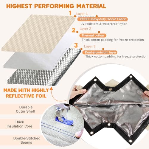 13" x 12" Vacuum Breaker Insulation Cover, Snow or Sun Exposure Protection - Image 4