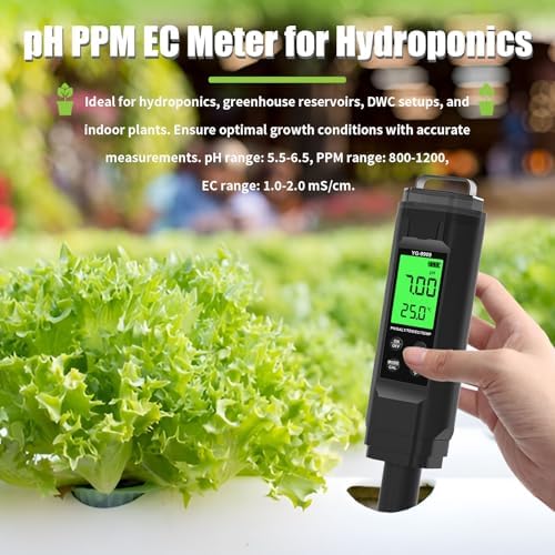 PH Meter,5 in 1TDS Meter,Salinity Tester,EC Meter,Temp,pH Meter for Water,TDS Meter Digital Water Tester,EC Meter Hydroponics,pH Tester Digital PPM Meter,Pool Salt Tester. - Image 5