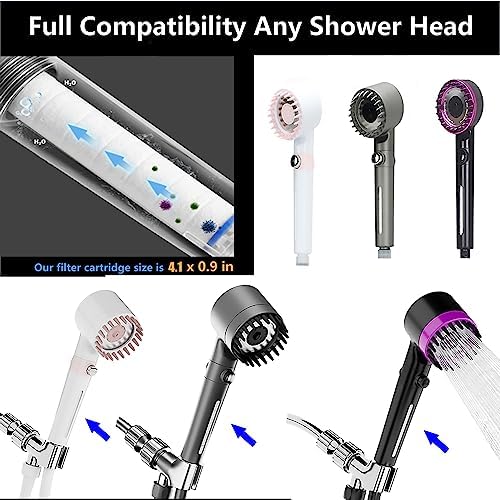 Shower Filter for Handheld Shower Head Shower Filter Replacement High Pressure Handheld Shower Heads Filter Set of 8 Replacement Filters for Hard Water Remove Chlorine and Harmful Substances - Image 6