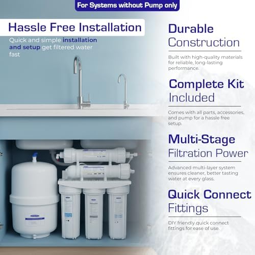 Crystal Quest Thunder Ultrafiltration/Reverse Osmosis Under Sink Water Filter System – 12-Stage GAC Filtration – Complete Installation Kit – 100 GPD - Image 5