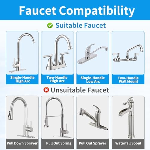 WINGSOL Stainless Steel Water Filter for Sink Faucet, NSF/ANSI 42&53, 360° Rotating Tap Purifier Reduces PFAS, Lead, Chlorine & Microplastics, 350 Gallons Long-Lasting for Kitchen & Bathroom - Image 6