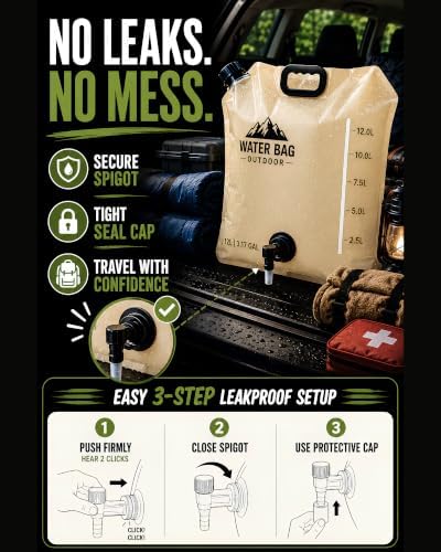 3.17 Gallon/12L Collapsible Water Container with Spigot - Image 5