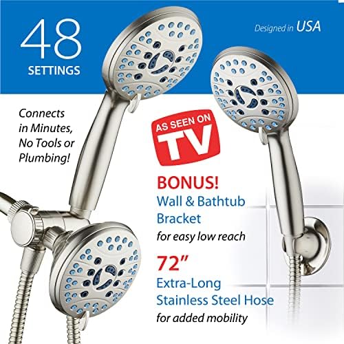 AquaCare 48-mode High Pressure 3-way Shower Head Combo w/ 2-mode Power Wash - Image 6
