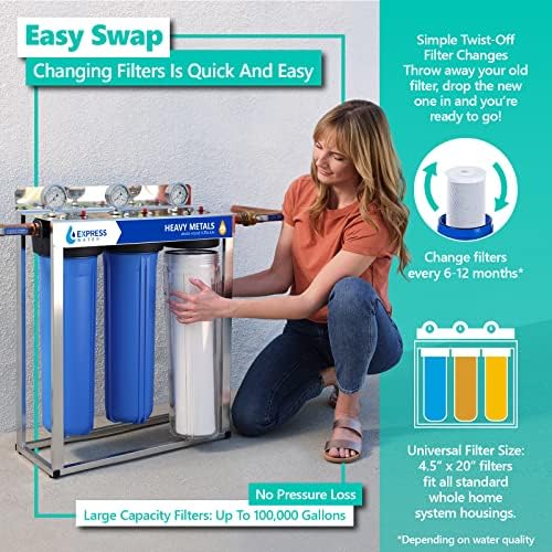 Express Water Whole House Water Filter, Heavy Metal, 3 Stage, 2-Year Set - Image 5