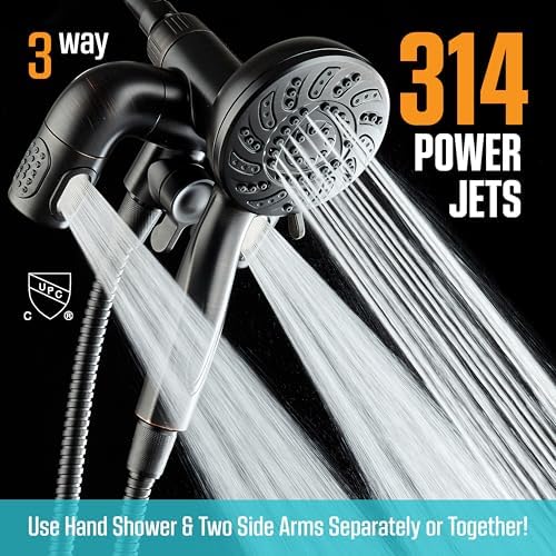 AquaDance High Pressure 156-mode Handheld Shower Head Combo with Hydro Arms - Image 4