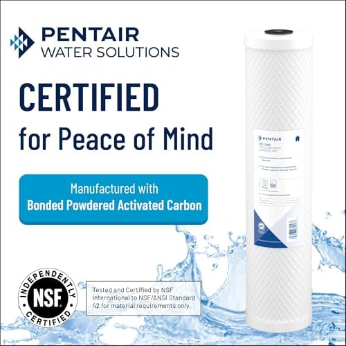 Pentair Pentek CBC-BB Big Blue Carbon Water Filter, Whole House Heavy Duty Carbon Block Replacement Cartridge with Bonded Powdered Activated Carbon (PAC) Filter, 10" x 4.5", 0.5 Micron, White - Image 2