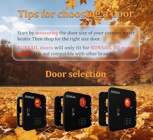 RUNSAIL® RV Tankless Water Heater Door,18 x 18 Inches Black Door Kit, Only Suitable for RUNSAIL RV Doorless Water Heater - Image 3