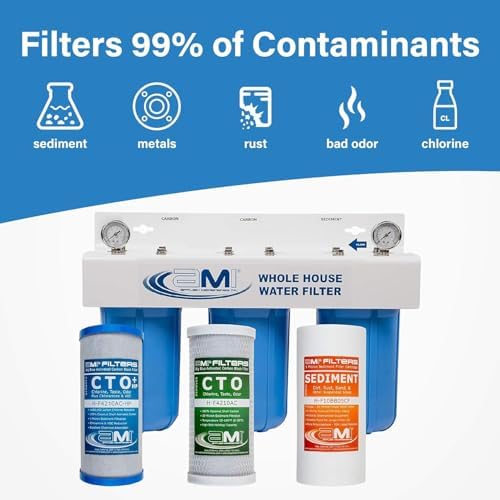 Applied Membranes Inc. 3-Stage Whole-House Water Filter System with 10-Inch Sediment and Carbon-Block Filters - Image 5