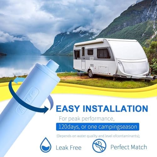 EXCELPURE RV Inline Water Filter with Anti-Kink Hose, 3/4" Garden Hose Thread, NSF/ANSI 42 Certified, Reduces Chlorine, Rust & Odor, Ideal for RVs, Campers, Gardening, Car Washing & Bath Filling, 2pk - Image 5
