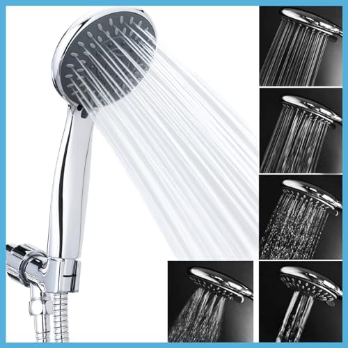 Briout High Pressure Handheld Shower Head 5-Settings with Hard Water Filter - Image 2