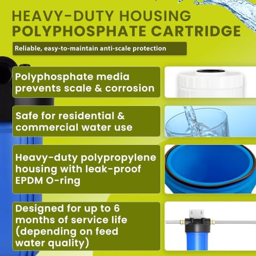 Whole House Water Filter 10" x 4.5" Polyphosphate Descaler EZ-2600 - Image 6