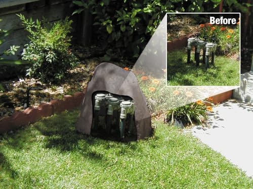 EMSCO Landscape Rock Cover – Granite – Large – Decorative Artificial Rock for Concealing Utility Fixtures, Pipes, Valves & Landscape Equipment - Image 2