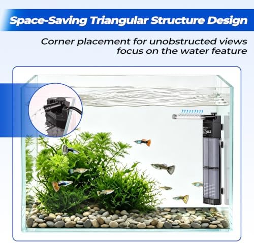 AQQA Aquarium Internal Filter for 10-40 Gal, Submersible Fish Tank Filter - Image 2