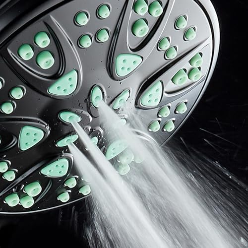 AquaDance Antimicrobial – Anti-Clog High-Pressure 6-Setting Hand Shower with Microban Nozzle Protection from Growth of Mold, Mildew & Bacteria for Stronger Shower! 3 Jet Color Choices – 4" Coral Green - Image 5