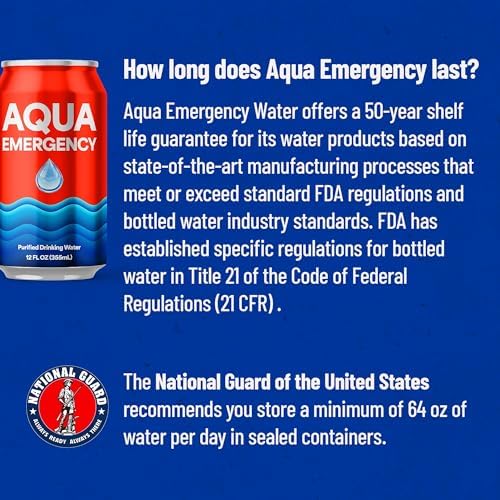 Aqua Emergency Water for Drinking, 50-Year Shelf-Life Emergency Preparedness Survival Water Supply 12oz (24 Pack) - Image 5