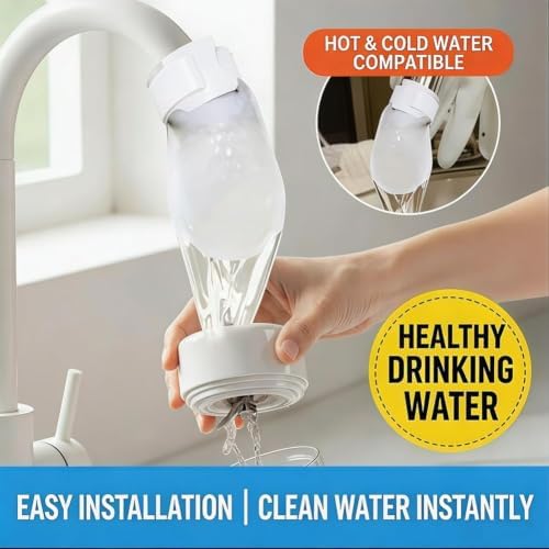 100pc*1000 Mesh Universal Faucet Filter Bag, Water Filter for Sink Faucet, Food Grade Non-Woven Replaceable Sleeve to Remove Limescale Sand Rust for Kitchen Bathroom - Image 2