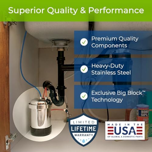 WaterChef Premium Under-Sink Water Filtration System U8500 with Designer Faucet (Brushed Nickel) | NSF/ANSI Certified 78 Contaminants | 600-Gal. | Stainless Steel | Made in USA - Image 3
