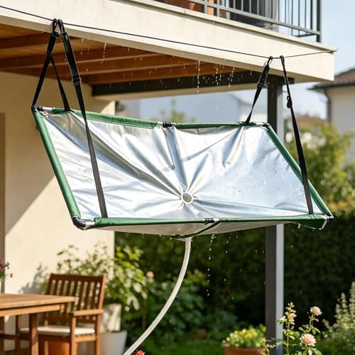 Rain Collector for Garden, Water Harvester Cloth with Hose Rain Catcher Filter System Outdoor Rainwater Collection Kit, Eco Friendly Water Saving Storage Solution For Lawn Backyard Garden Balcony Camp - Image 3