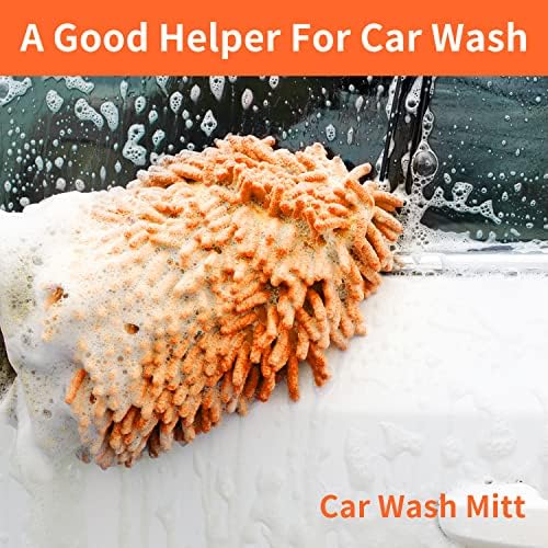 Garden Hose Nozzle,8 Patterns Hose Sprayer High Pressure,Heavy Duty Dog Wash,Metal Water Hose Nozzle with Soap Dispenser,Car Wash Foam Gun with A Car Wash Mitt - Image 4