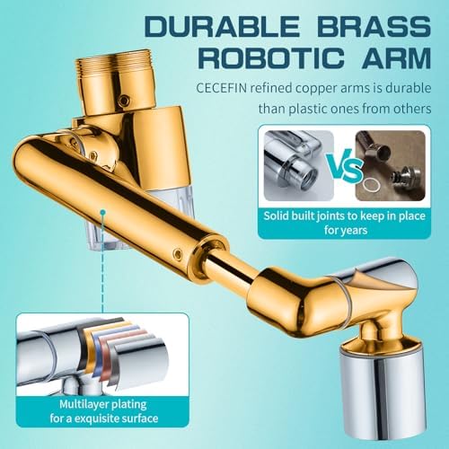 CECEFIN 1440° Sink Water Filter Faucet Extender 3.0, Telescopic Robotic Arm - Image 5