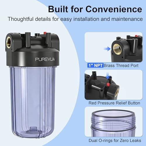 PWT10 Whole House Water Filter Housing, Fits 10” x 4.5” Big Filters - Image 3