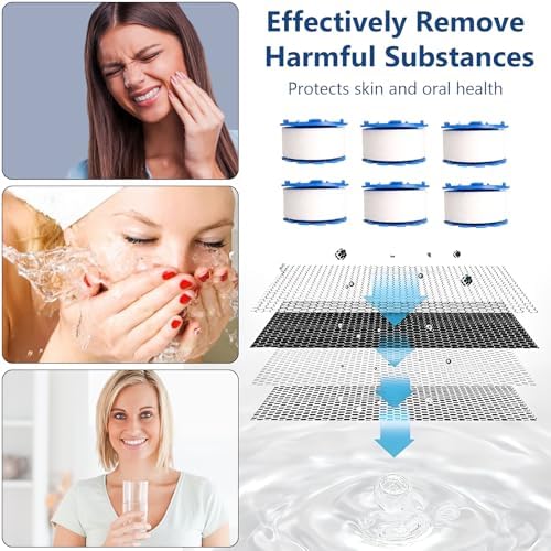 14 Pcs Sink Water Filter with Filter Elements Set, Universal Sink Faucet Filter 360°Rotating,Tap Water Filter Removes Fluoride Hard Water,Faucet Filter Faucet Extender for Home Kitchen Sink - Image 3
