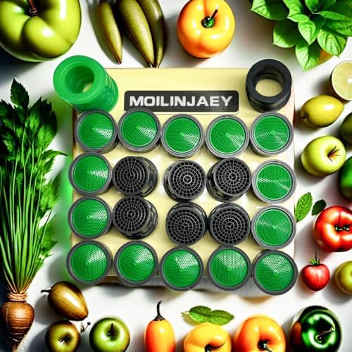 Faucet Aerator, 1.5 GPM Flow Restrictor Insert, Faucet Aerator Replacement Part for Bathroom or Kitchen Faucet Filter, Fits Male and Female Faucet Aerators with Washers (20 Pcs) - Image 5