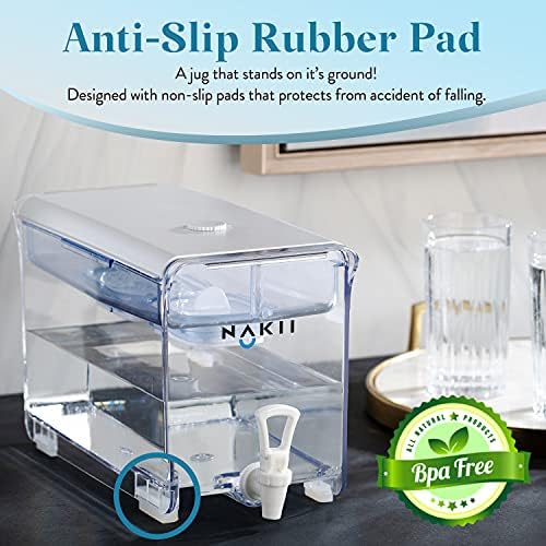 Nakii Water Filter Dispenser with 2 Filters - 18-Cup Water Dispenser with 300 Gallons Capacity Long-Lasting NSF-Certified Filters for Cleaner and Healthier Drinking Water - Faster Filtration, BPA-Free - Image 5