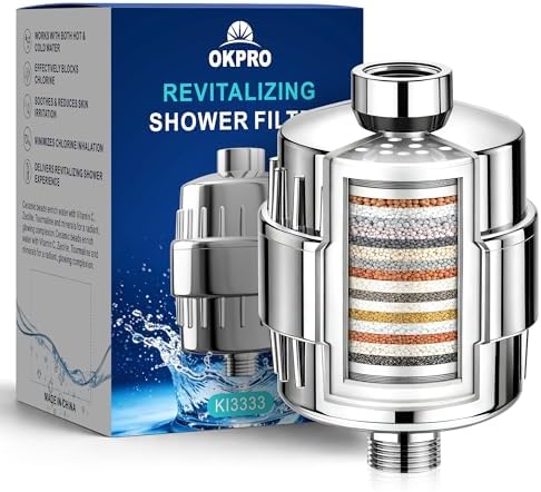 OKPRO Shower Filter for Hard Water – 20-Stage Chlorine Reduction Filter by OKPRO