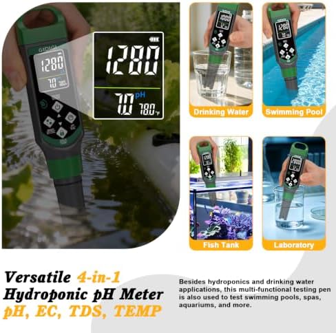 Hydroponic Nutrient Tester pH Meter, Digital TDS PPM Meter for Water - Image 4