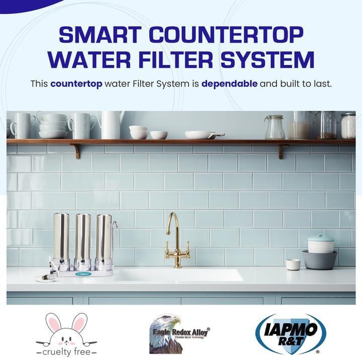 Smart Countertop Water Filter System | Crystal Quest (Triple, Stainless Steel) - Image 2