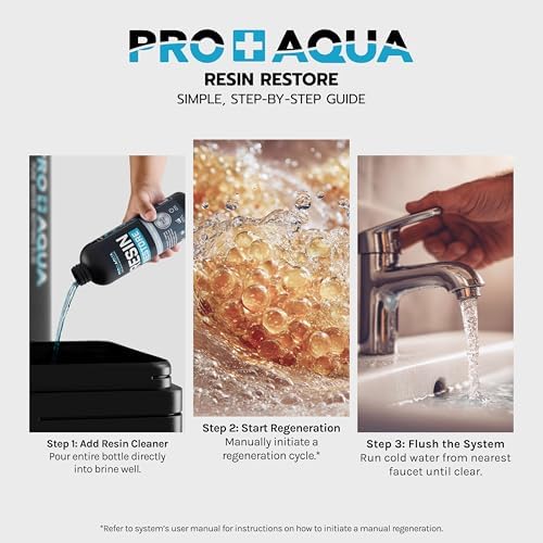 Resin Restore Water Softener Cleaner – Pro+Aqua Formula Restores Softening Power, Deep Cleans Resin Beads, 16oz – Safe for Salt-Based Water Softeners – Easy to Use - Image 3