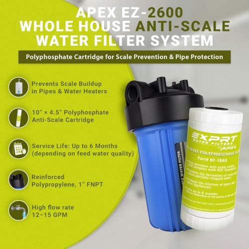Whole House Water Filter 10" x 4.5" Polyphosphate Descaler EZ-2600 - Image 3