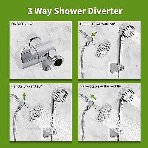 Handheld Dog Shower Attachment with Massage Head Handheld Sprayer with Hose - Image 5