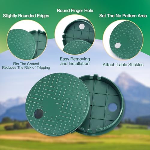 2PCS Sprinkler Valve Cover，ID 5.5" OD 6" Sprinkler Irrigation Valve Box,Valve Box Cover Lid for Outdoor Sprinkler Irrigation Control Water System Lawn,Ideal for Irrigation Systems & Landscaping - Image 3