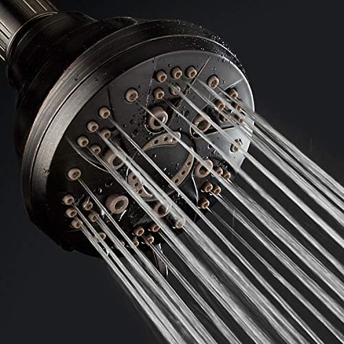 AquaDance Oil Rubbed Bronze High Pressure 6-Setting Spiral Shower Head-Angle Adjustable, Anti-Clog Showerhead Jets, Tool-Free Installation-USA Standard Certified-Top US Brand – 1.8 GPM - Image 3
