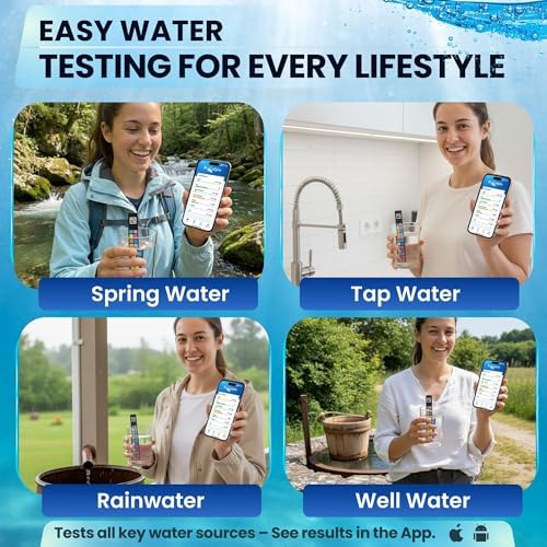 20-in-1 Drinking Water Test Kit with App, Digital Water Tester for Drinking Water, Home Water Test Kit, Well Water Testing Kit, Water Test Strips for Lead, Hardness, Chlorine, Nitrate & more - Image 4