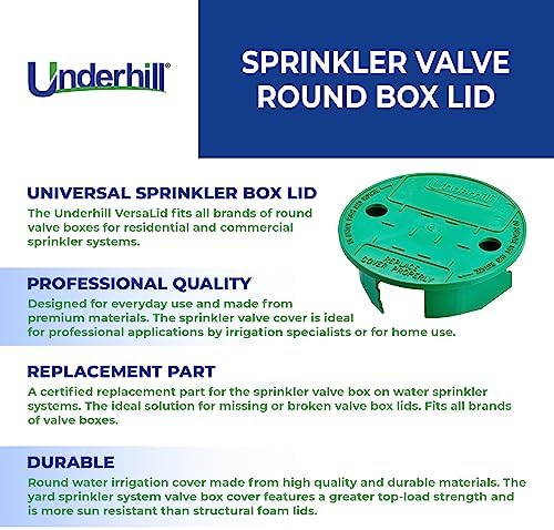 Underhill Sprinkler Valve Round Box Lid, VersaLid 6 Inch to 7 Inch Universal Cover for Automatic Irrigation System, Green, VL-6-4, 4 Pack - Image 3
